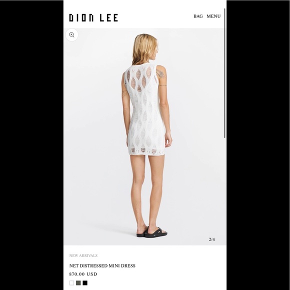 2022 spring Dion Lee NET DISTRESSED MINI Dress - Picture 14 of 16